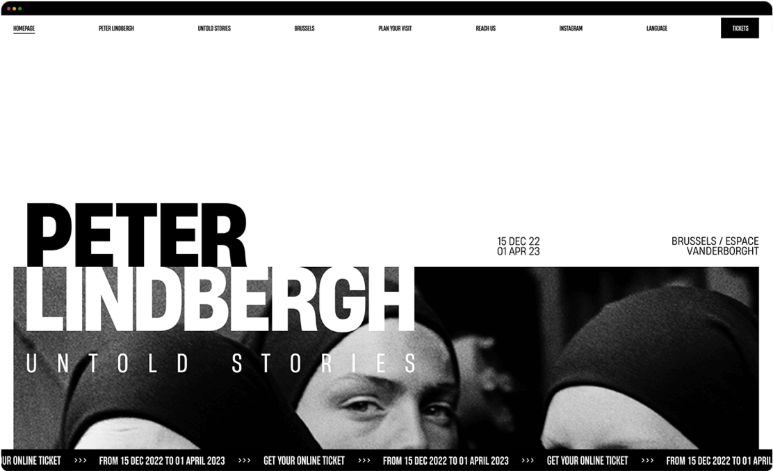 Peter Lindbergh exhibition in Brussels